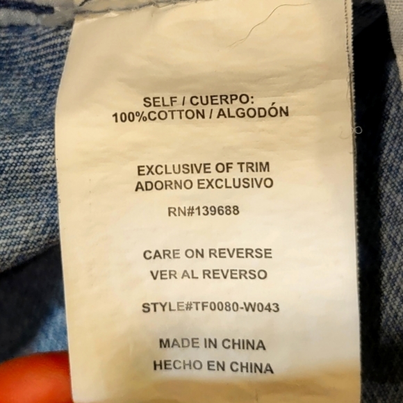 Altar'd State Distressed Denim Mini Skirt Size S - Picture 6 of 6